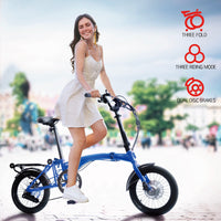 IGOGOMI ALPS 3 folding 7-Speed  Electric Bicycles (Blue)