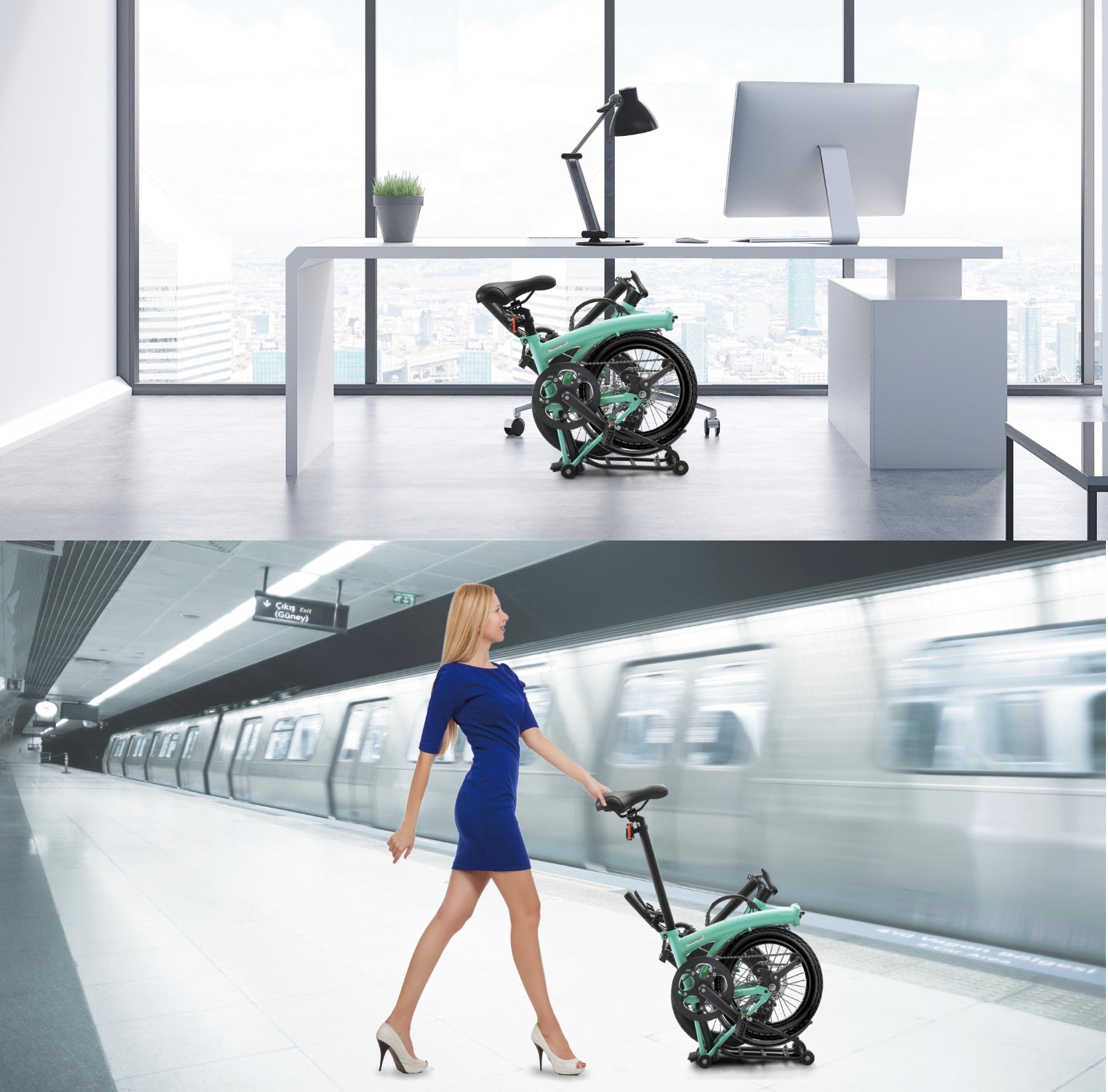IGOGOMI ALPS  E-Bike 3 folding 3-Speed  (ice blue)