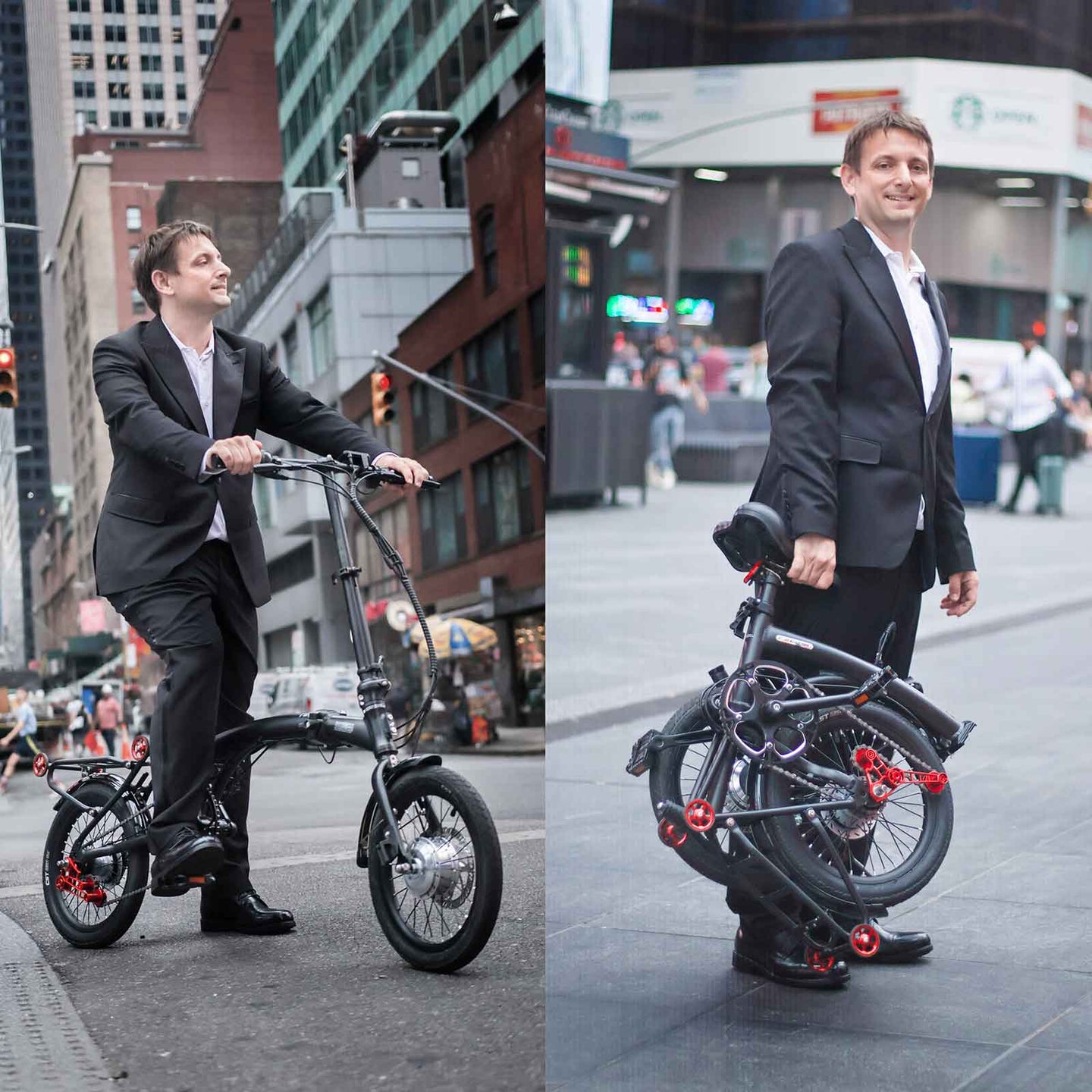 IGOGOMI Alps 3 folding 5-Speed Electric Bicycles( black) open box