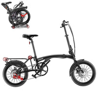 IGOGOMI Alps 3 folding 5-Speed Electric Bicycles( black) open box