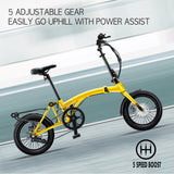 IGOGOMI Alps 3 folding 7-Speed Electric Bicycles (yellow)