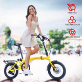 IGOGOMI Alps 3 folding 7-Speed Electric Bicycles (yellow)