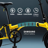 IGOGOMI Alps 3 folding 7-Speed Electric Bicycles (yellow)