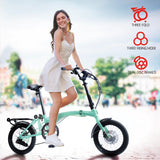 IGOGOMI ALPS 3 folding 7-Speed Electric Bicycles (ice blue)