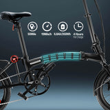 IGOGOMI ALPS 3 folding 5-Speed Electric Bicycles (Black)
