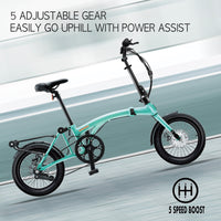 IGOGOMI ALPS 3 folding 7-Speed Electric Bicycles (ice blue)