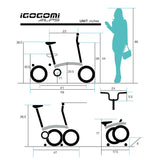 IGOGOMI Alps 3 folding 7-Speed Electric Bicycles(Silver)
