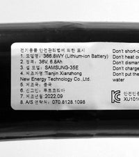 SAMSUNG  Electric Bike Battery 36V-6.8Ah Lithinum ion Battery Suitable ALPS Series