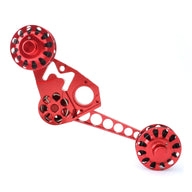 Bike Chain Guide Tensioner, 10T Bike Single Speed Aluminum Chain Tensioner Wear-Resistant Rear Derailleur Chain Tensioner(red)