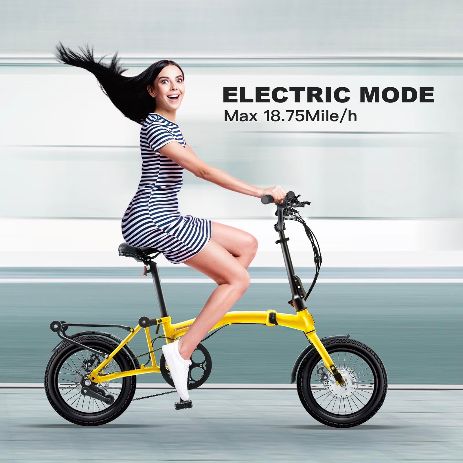 IGOGOMI Alps 3 folding 7-Speed Electric Bicycles (yellow)
