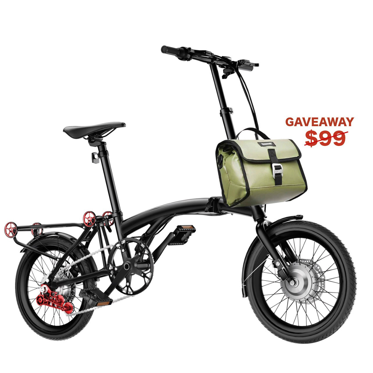 IGOGOMI ALPS 3 folding 5-Speed Electric Bicycles (Black)