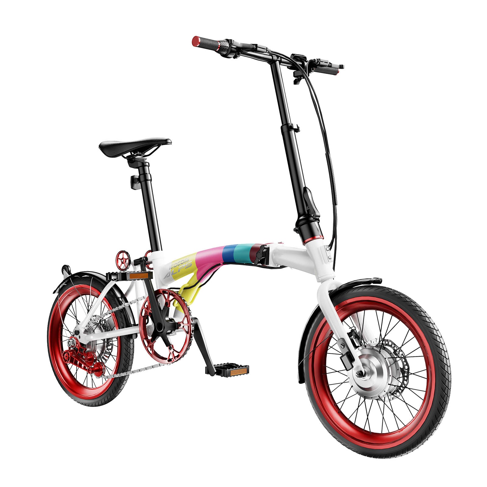 IGOGOMI ALPS   folding 5-Speed Electric Bicycles (Rainbow) Pre-sale