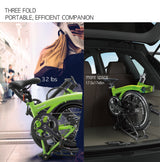 IGOGOMI ALPS  3 folding 3-Speed Electric Bicycles (green)   open box