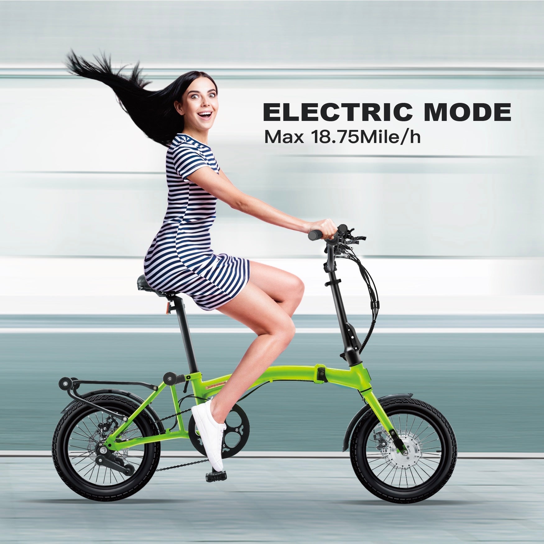 IGOGOMI ALPS 3 folding 3 Speed  Electric Bicycles (Green)