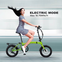IGOGOMI ALPS  3 folding 3-Speed Electric Bicycles (green)   open box