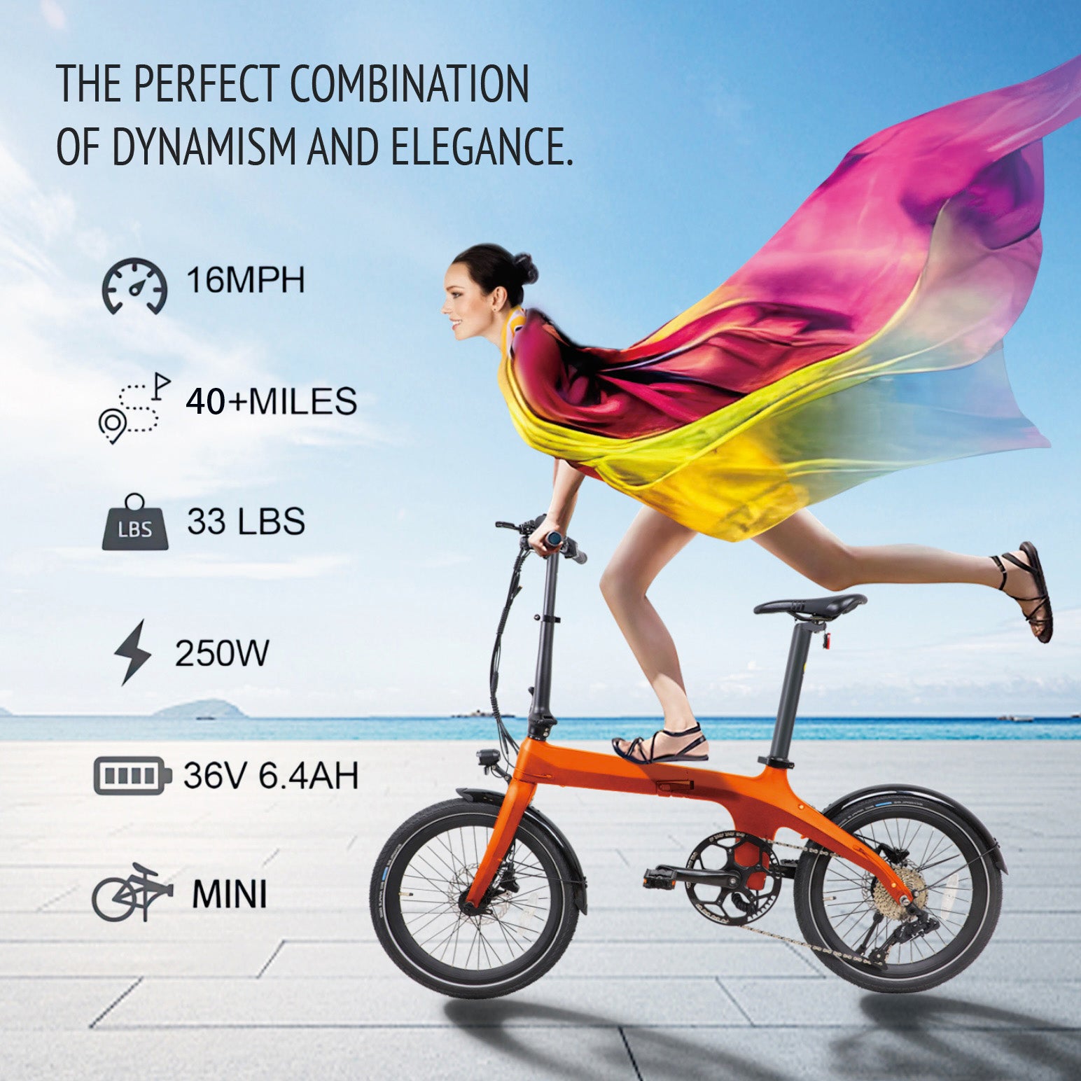 Carbon folding hot sale e bike